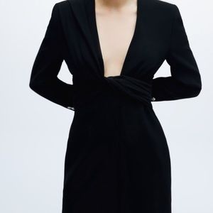 Zara draped blazer dress